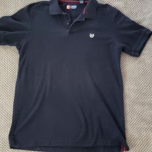 Chaps black short sleeve polo